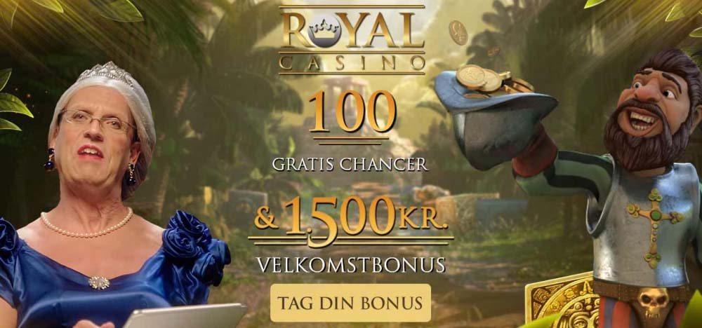 Ny velkomstbonus på Royal Casino: 100 kroners Free Spins uden indskud
