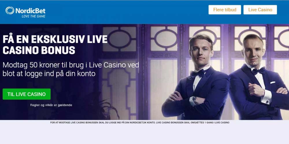 Få 100% casino bonus på Nordicbet