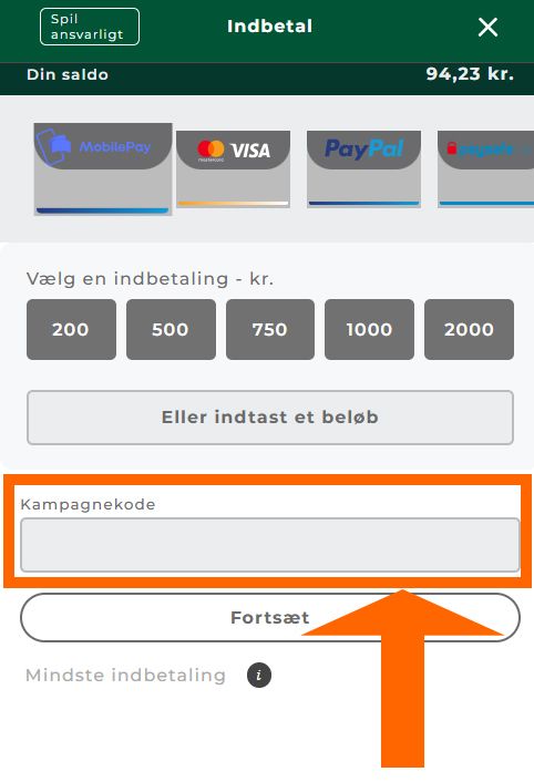 Mr Green Bonuskode - Sådan gør du