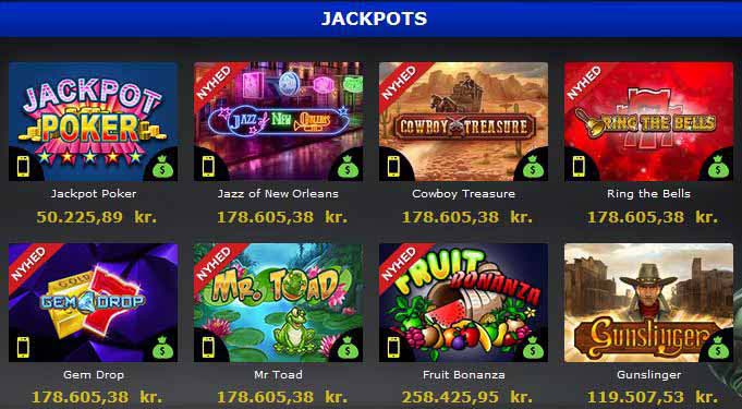 Jackpots og gratis penge