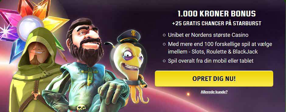 25 gratis SPIN på Nordens største casino