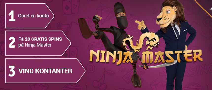 20 gratis spins på Ninja Masters 20 gratis spins på Ninja Masters