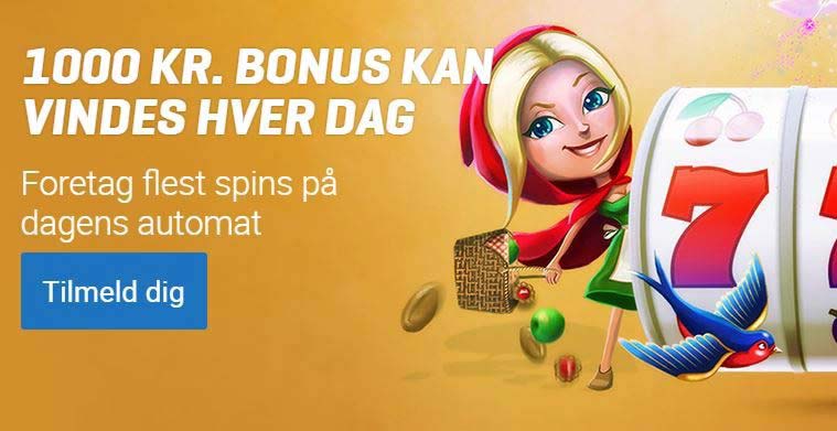 Vind kr. 1.000,- dagligt ved at give den gas på dagens spilleautomat Vind kr. 1.000,- dagligt ved at give den gas på dagens spilleautomat