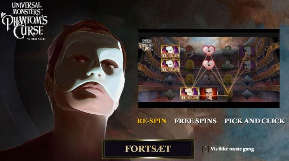 The Phantom's Curse - prøv den med solide bonusser fra Danmarks royale casino