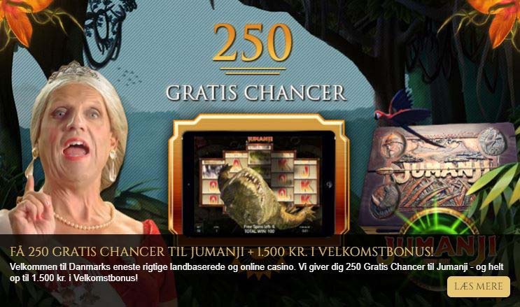 Ny bonus: 100 gratis spins på Jumanji uden krav om indbetaling