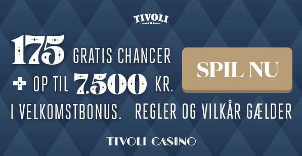 Tivoli overgår sig selv igen: 175 gratis spins og bonuspakke på hele 7.500 kroner Tivoli overgår sig selv igen: 175 gratis spins og bonuspakke på hele 7.500 kroner