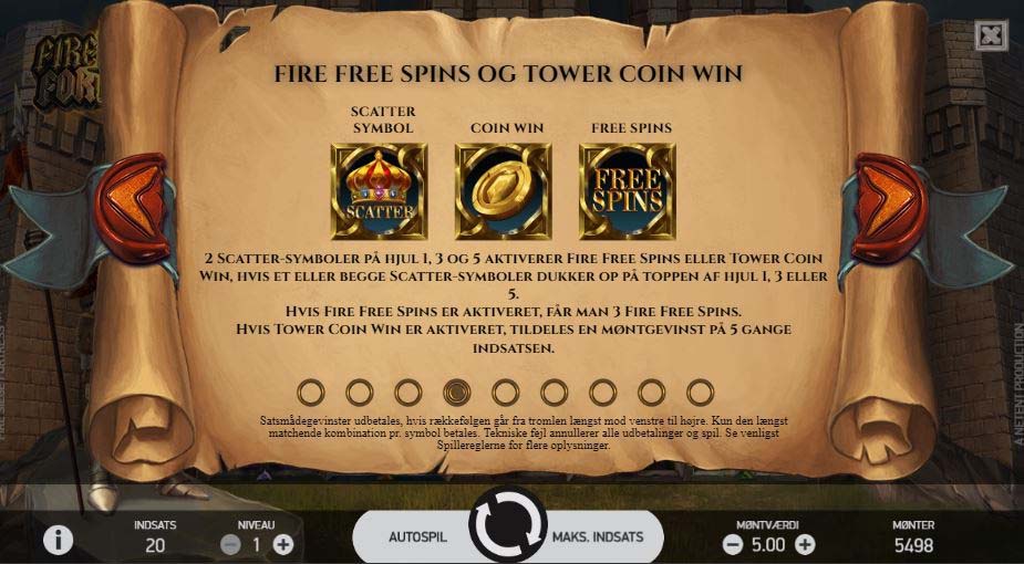 Fire Siege Fortress spilleautomaten - prøv den med 300 gratis spins