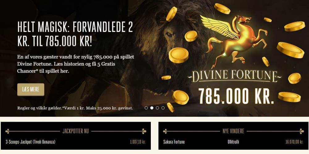 2 kroner blev til 785.000 kroner - få 5 Free Spins på Divine Fortune 2 kroner blev til 785.000 kroner - få 5 Free Spins på Divine Fortune