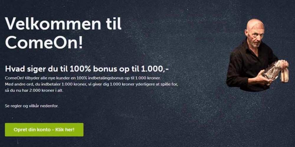 Få 1.000 kr. casino bonus på ComeOn