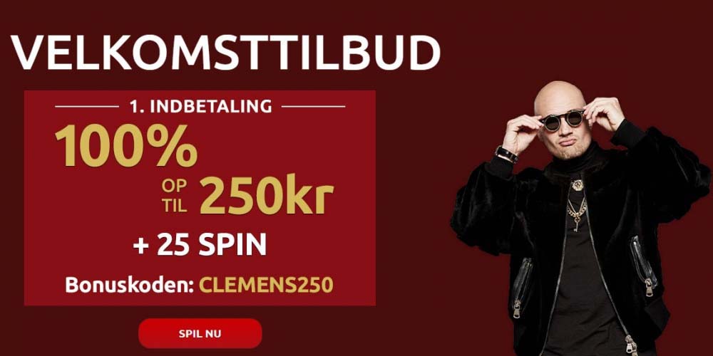 Få 500 kr. bonus på Clemens Spillehal