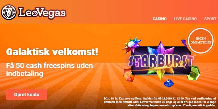 Top 3 største casino bonusser i Danmark