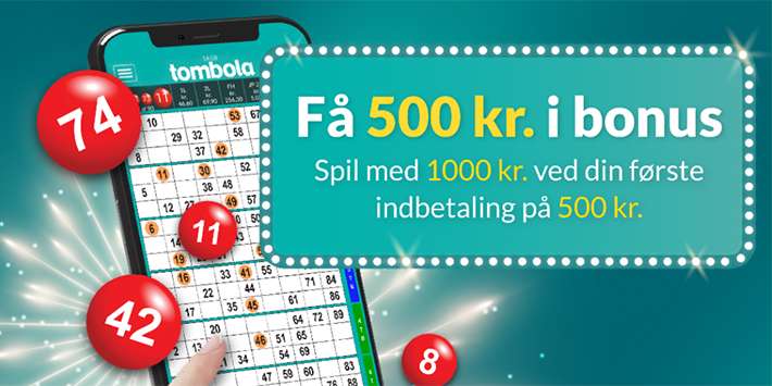 Spil bingo og spilleautomater med 100% velkomstbonus på Tombola