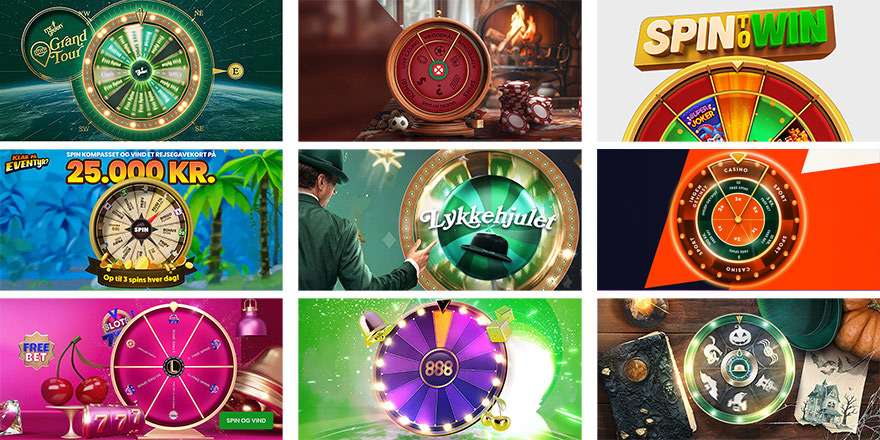 Free Spins hjul og Lykkehjul på online casinoer i Danmark