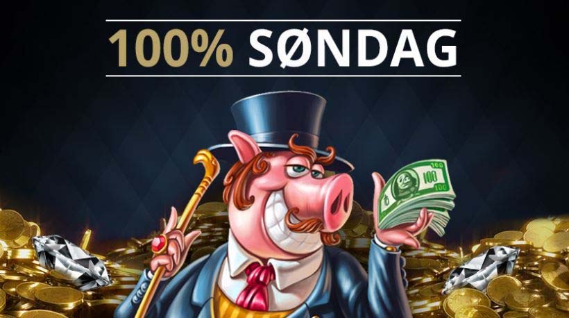 Få en 100% bonus hver søndag til alle og 125 gratis spins til nye kunder