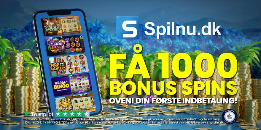 Få 1.000 bonus spins på Spilnu