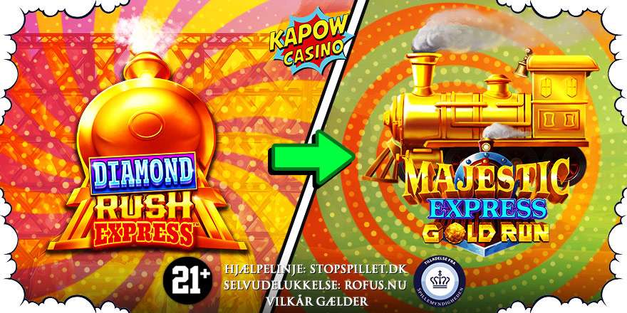 Få 20 Free Spins på Majestic Express Gold Run