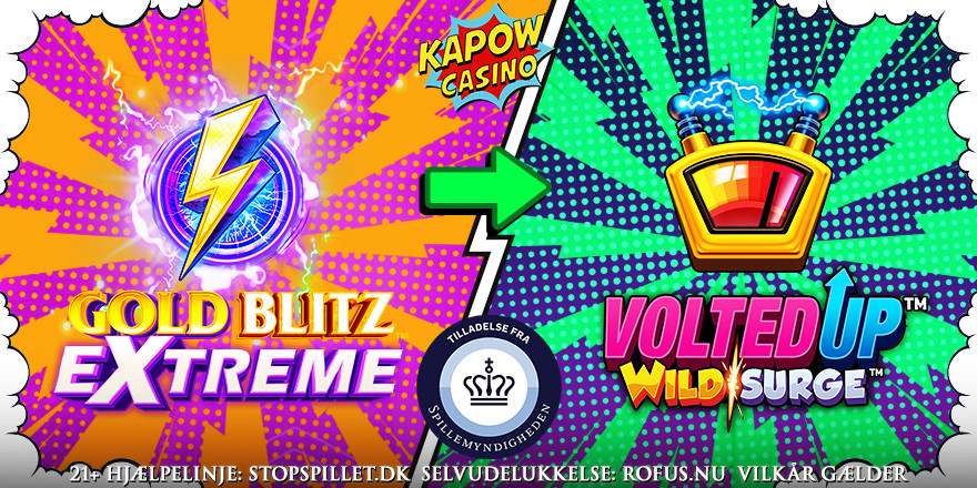 Eksisterende spillere: Få 50 Free Spins til Volted Up Wild Surge