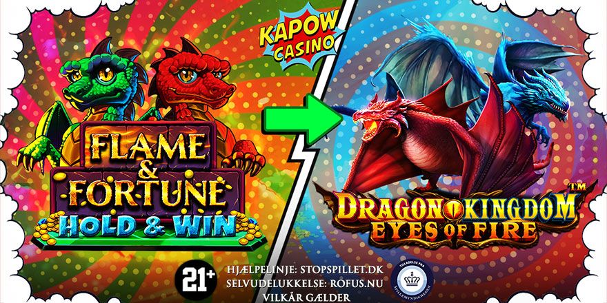Få 100 Free Spins på Dragon Kingdom Eyes of Fire