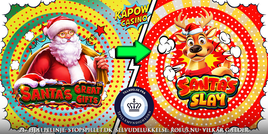 Få 100 Free Spins på Santa's Slay
