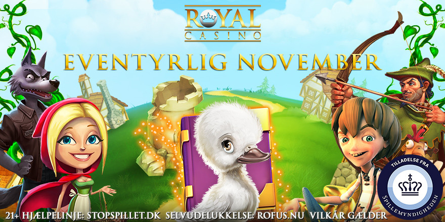Få en eventyrlig november på Royal Casino med Free Spins og præmier