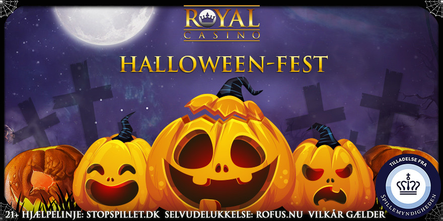 Tag til Halloween hos Royal Casino og vind uhyggelige Free Spins og penge