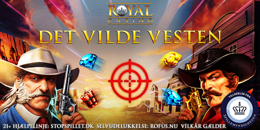 Tag til Det Vilde Vesten med Royal Casino og vind Free Spins eller penge