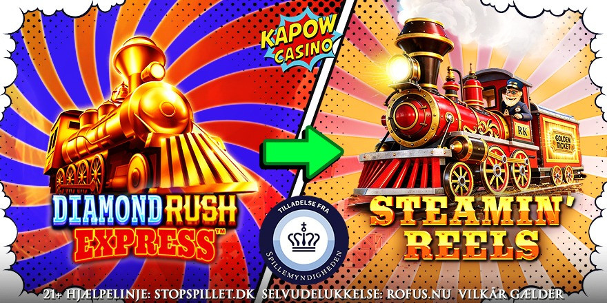 Få 50 Free Spins på Steamin' Reels