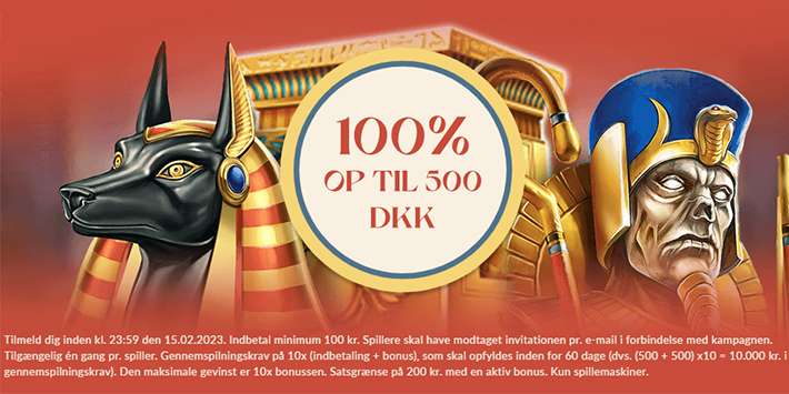 Onsdagsbonus: Få 100% bonus på op til 500 kr.