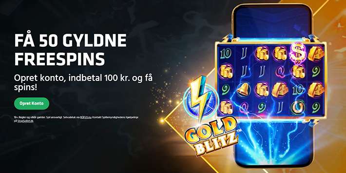 Nye spillere: Få 50 Free spins til Gold Blitz