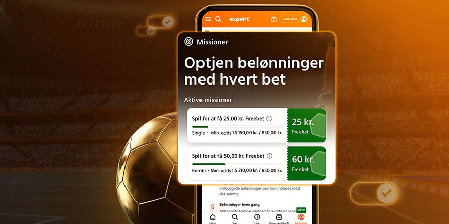 Få op til 1.000 kr. i Freebets på Expekt