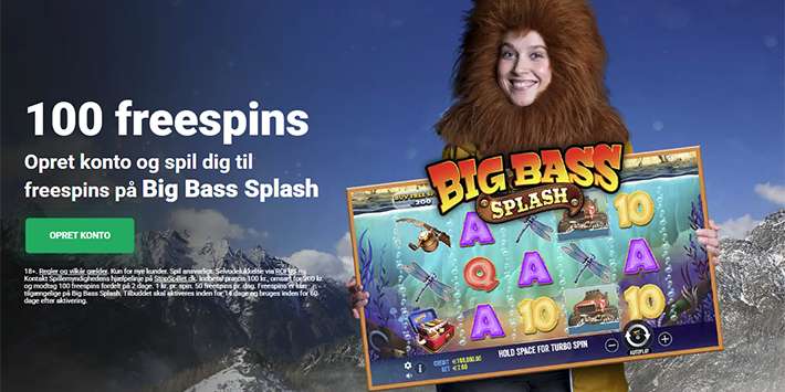 Få 100 Free Spins til Big Bass Splash