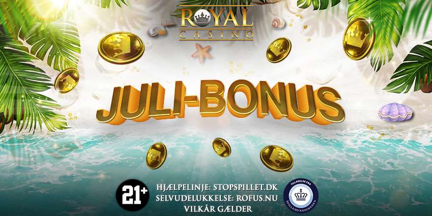 Få 100% juli-bonus på 100 kr.