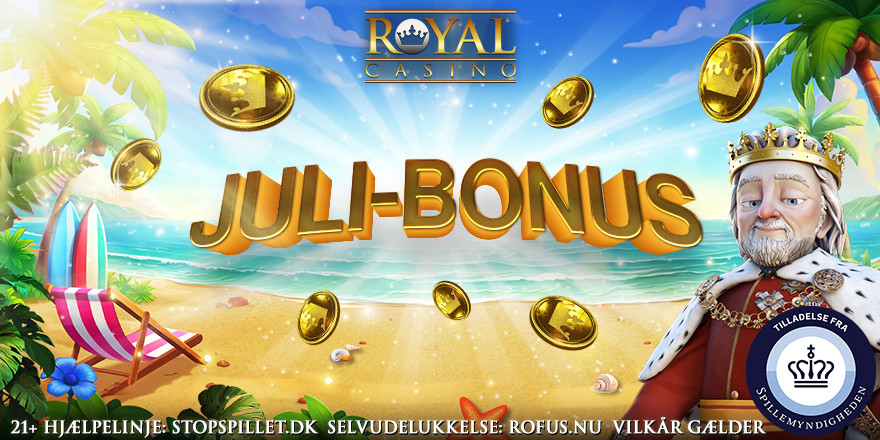 Få 100% juli-bonus på 100 kr.