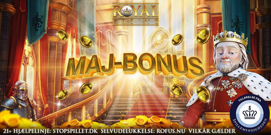 Få 100% maj-bonus på 100 kr.