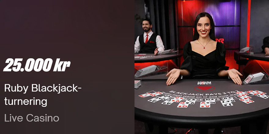 Blackjack-turnering: Spil med om 25.000 kr. i ekstrapræmier