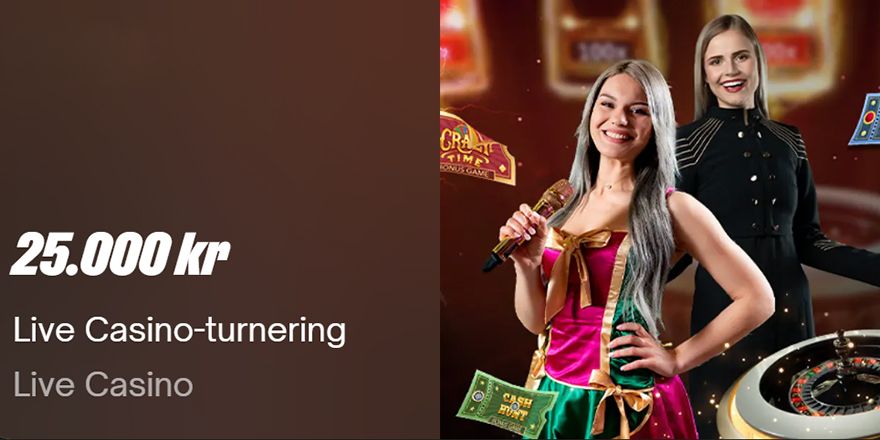 Live Casino-turnering: Spil med om 25.000 kr. i ekstrapræmier