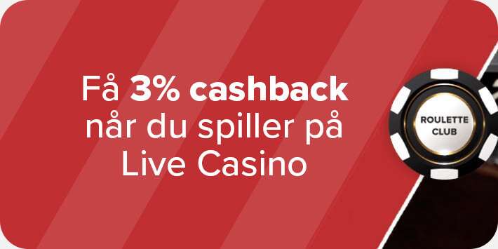 3% Cashback hver mandag på Roulette