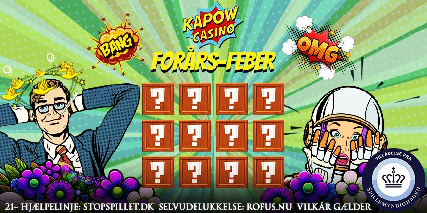 Få Forårs-Feber med Free Spins og præmier på Kapow Casino