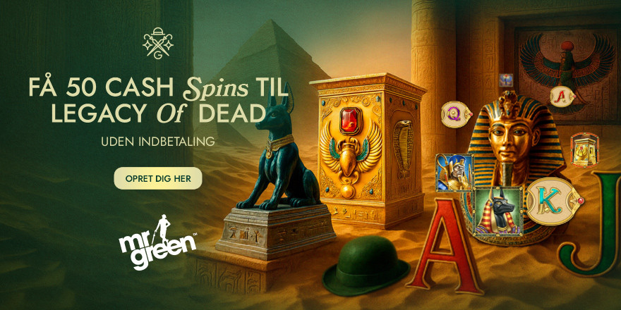 Få 50 Free Spins til Legacy of Dead uden indbetaling