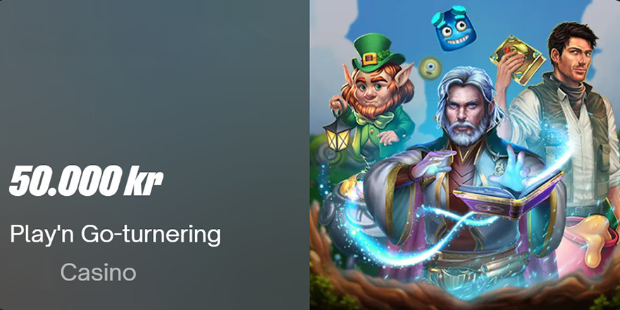 Play'n Go-turnering på ComeOn: Spil med om 50.000 kr.