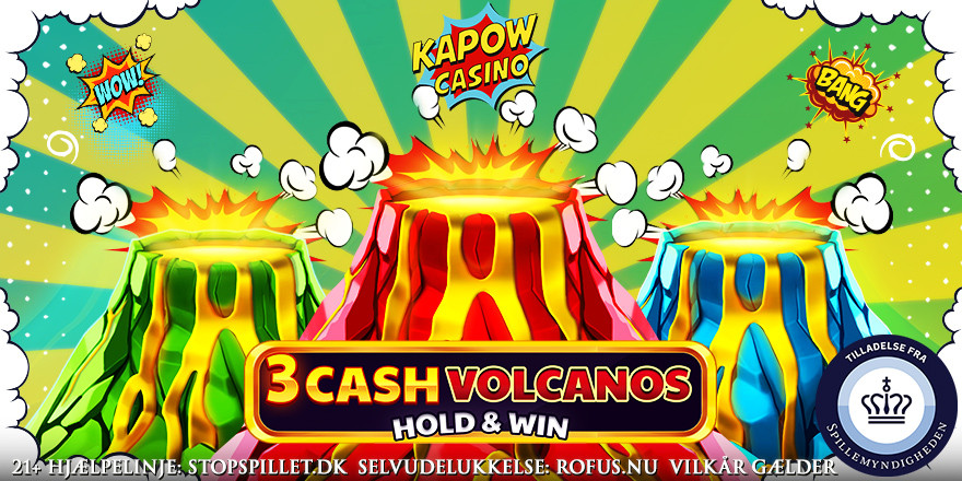 Eksisterende spillere: Få 5 Free Spins på 3 Cash Volcanos Hold and Win