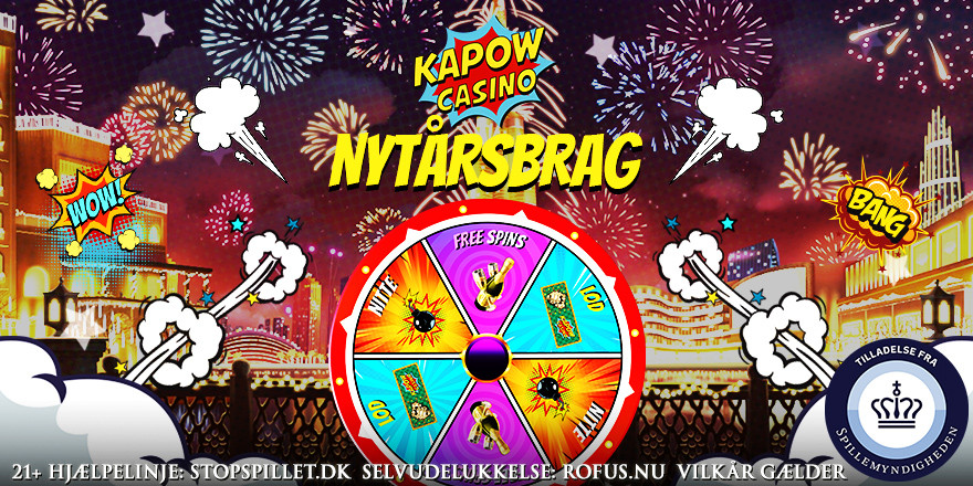 Kom til Nytårs-brag på Kapow med Free Spins og præmier
