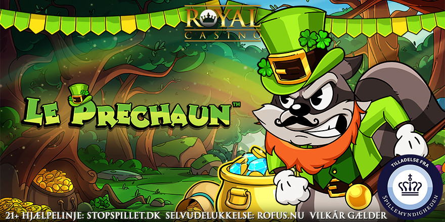 Få 10 Free Spins til Le Prechaun på Royal Casino