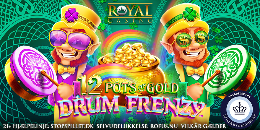 Gratis spins på 12 Pots of Gold Drum Frenzy