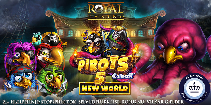 Eksisterende spillere: Gratis spins til Pirots 5 på Royal Casino