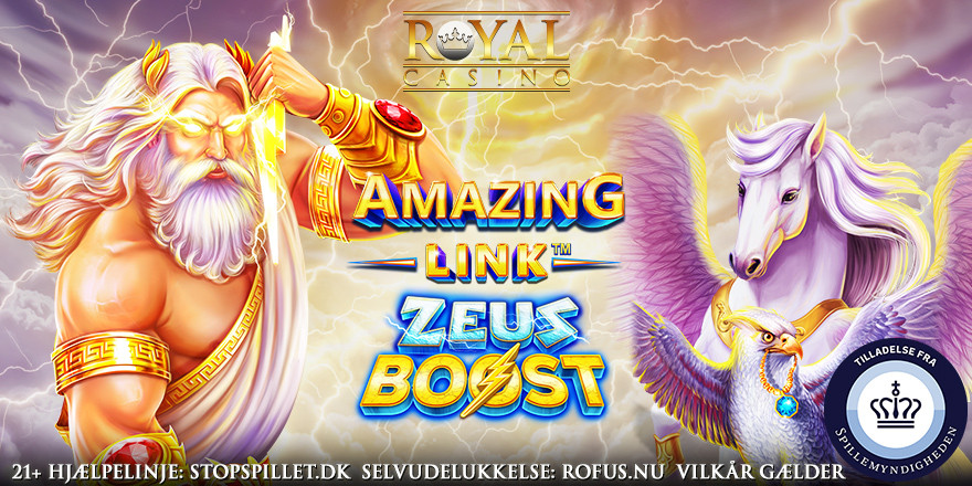Gratis spins til Amazing Link Zeus Boost på Royal Casino