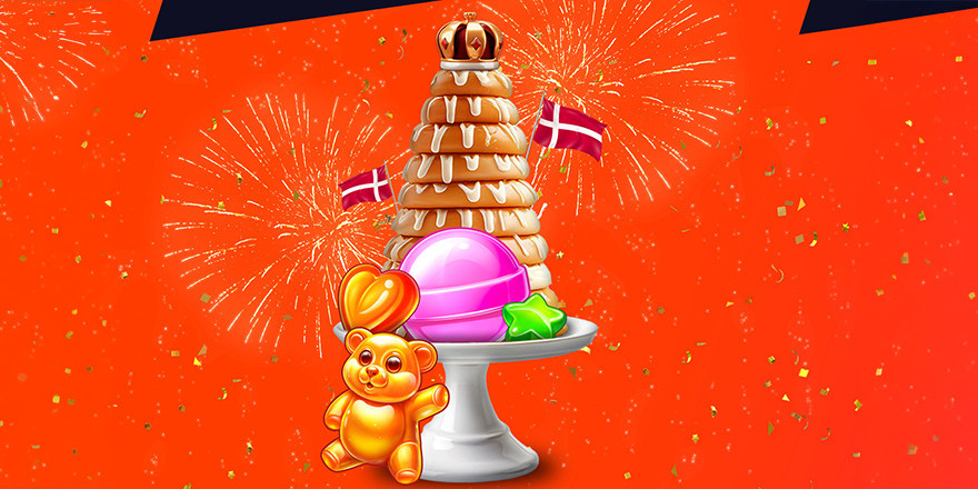 Få 25 Free Spins på Sugar Rush, når du spiller på Kongens Nytårstale