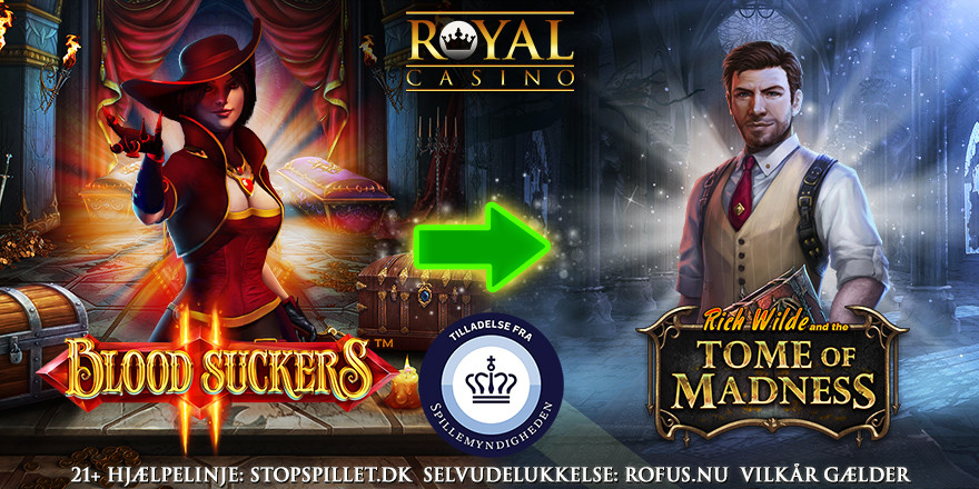 Eksisterende spillere: Få 5 Super Spins til Tome of Madness på Royal Casino