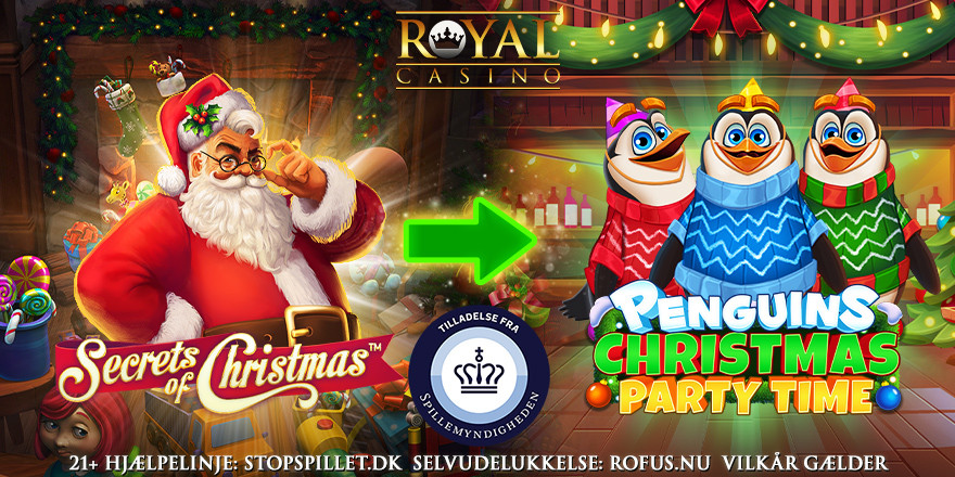 Få 50 Free Spins på Penguins Christmas Party Time