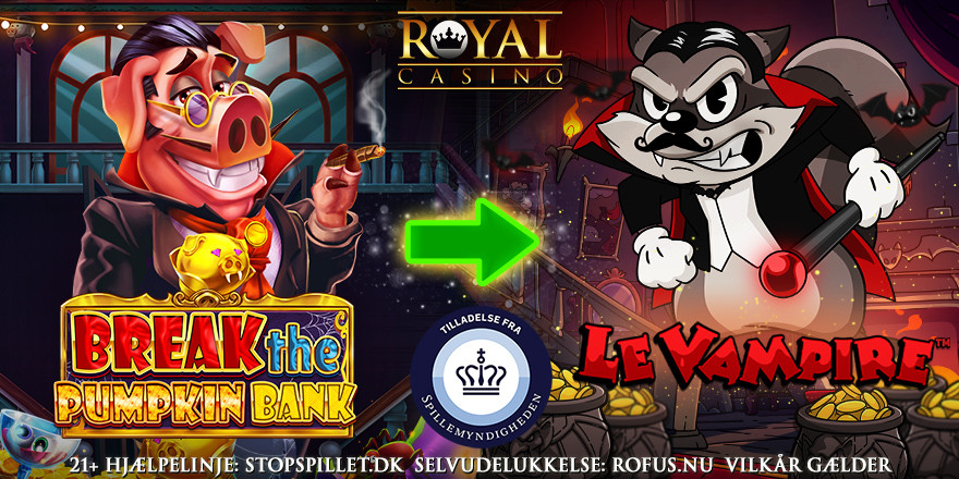 Få 50 Free Spins til Le Vampire på Royal Casino
